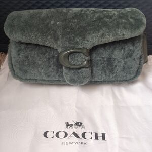 Coach Shearling Pillow Tabby 26 in Green